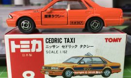 Tomica 8-4-5 Nissan Cedric Y31 Taxi 日本製 赤箱 トミカ ニッサン セドリック タクシー