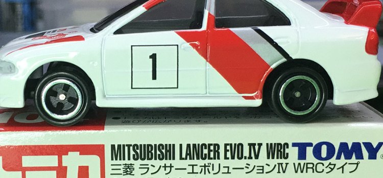 Tomica 104-3-2 Mitsubishi Lancer Evo IV WRC 中国製 赤箱 トミカ 三菱 ランサー エボリューションIV WRC