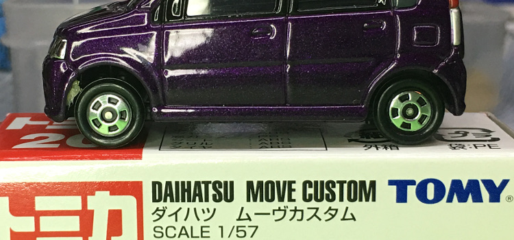 Tomica 20-9-2 Daihatsu Move Custom 中国製 赤箱 トミカ ダイハツ ムーヴ カスタム 新車